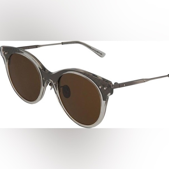 Bottega Veneta Woman’s Round Frame Acetate Sunglasses Brown OS - Picture 2 of 11